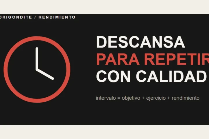 Gráfico editorial sobre el descanso entre series y la calidad del rendimiento.