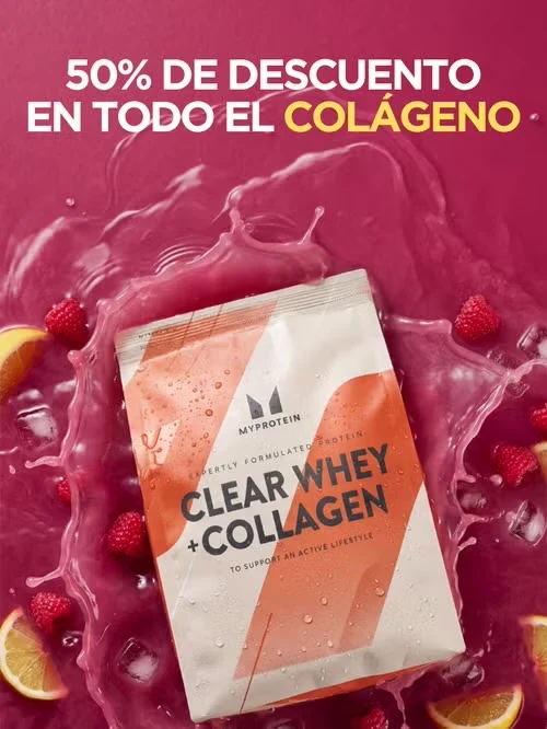 Clear Whey más Collagen de MyProtein en la promoción del 50% en colágeno.