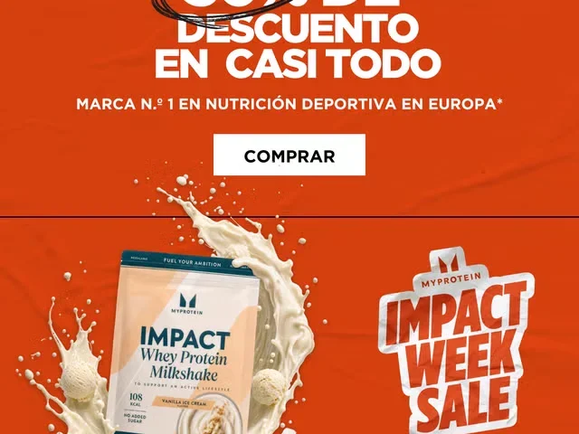 Impact Week MyProtein: 50% de descuento en casi toda la web.