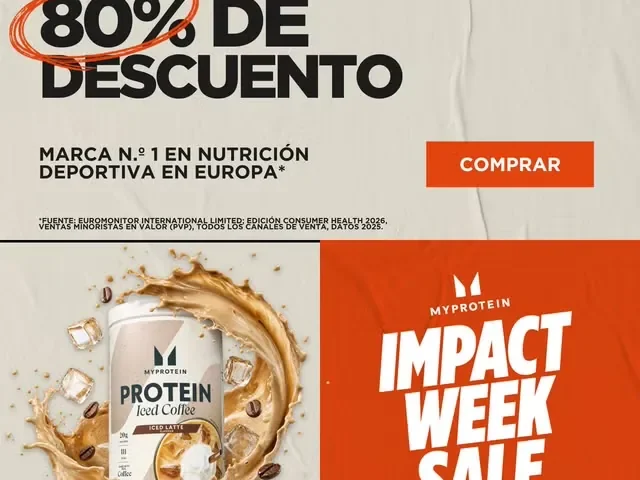 Impact Week de MyProtein con hasta un 80% de descuento.