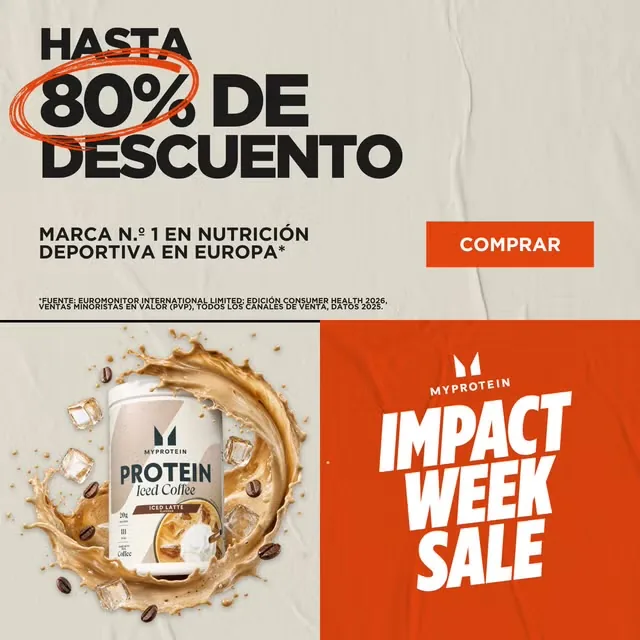 Impact Week de MyProtein con hasta un 80% de descuento.