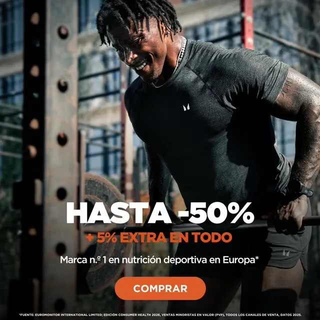 Ofertas MyProtein: hasta un 50% de descuento y 5% extra.
